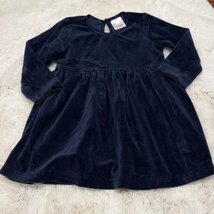 Hanna Andersson Deep Blue Velvet Dress 18-24 months